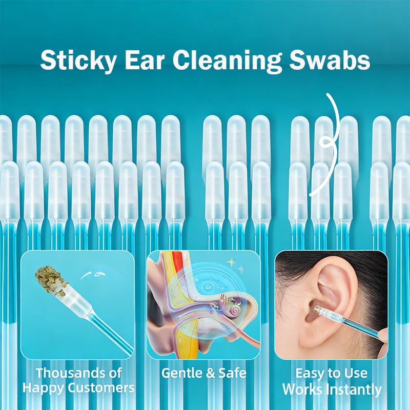 🔥Last Day 60% OFF 💦Sticky Ear Cleaning Sticks – Gentle, Visible Ear Care