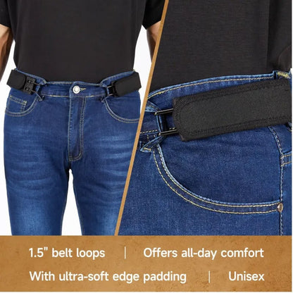 ✨Tactical Metal Hook Elastic Belt (Unisex) - Patented No - Buckle Invisible Design | Soft Adjustable Side