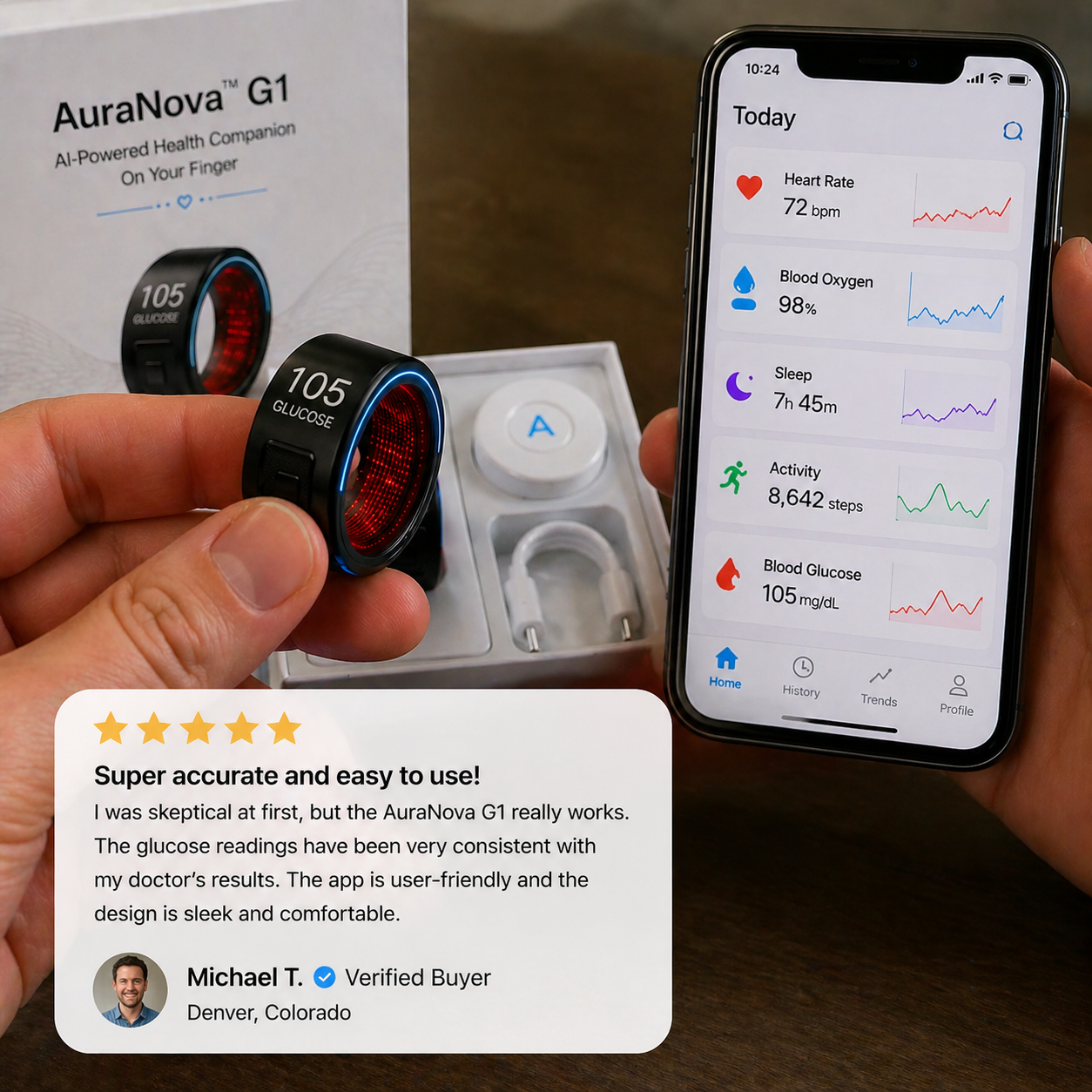 🎉 75% OFF Launch Offer🔥Pryxo™ G1 Non-Invasive Smart Ring
