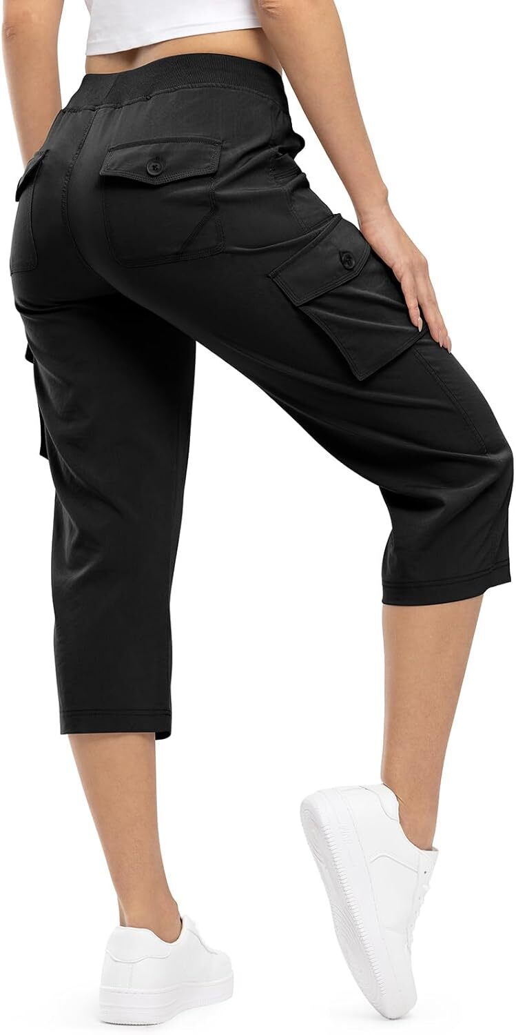 🔥Last Day Promotion⚡Women's Outdoor Lightweight Cargo Capris Pants 6 Pockets Casual Outdoor Trip Loose Shorts