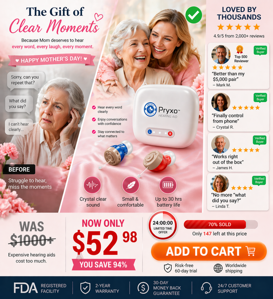 🌸The Best Mother's Day Gift❤️The Smallest Ever Wireless Hearing Aid