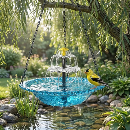 🔥Last 4 hours Hot Sale 50%🐦Solar Cascade Hanging Bird Bath Fountain