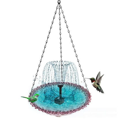 🔥Last 4 hours Hot Sale 50%🐦Solar Cascade Hanging Bird Bath Fountain