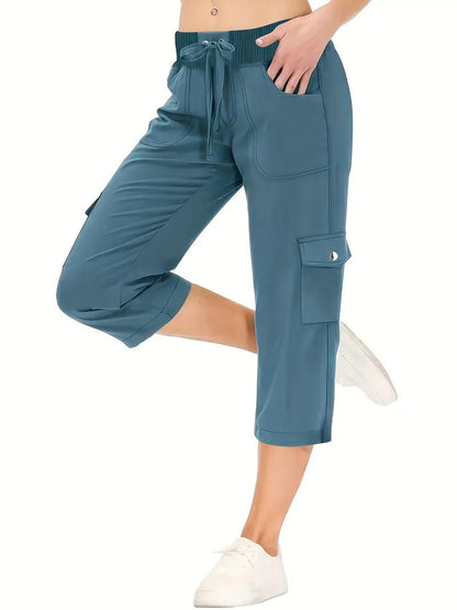 🔥Last Day Promotion⚡Women's Outdoor Lightweight Cargo Capris Pants 6 Pockets Casual Outdoor Trip Loose Shorts