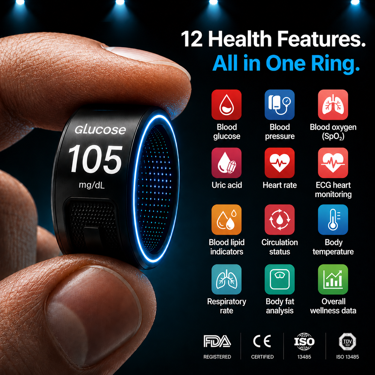 🎉 75% OFF Launch Offer🔥Pryxo™ G1 Non-Invasive Smart Ring