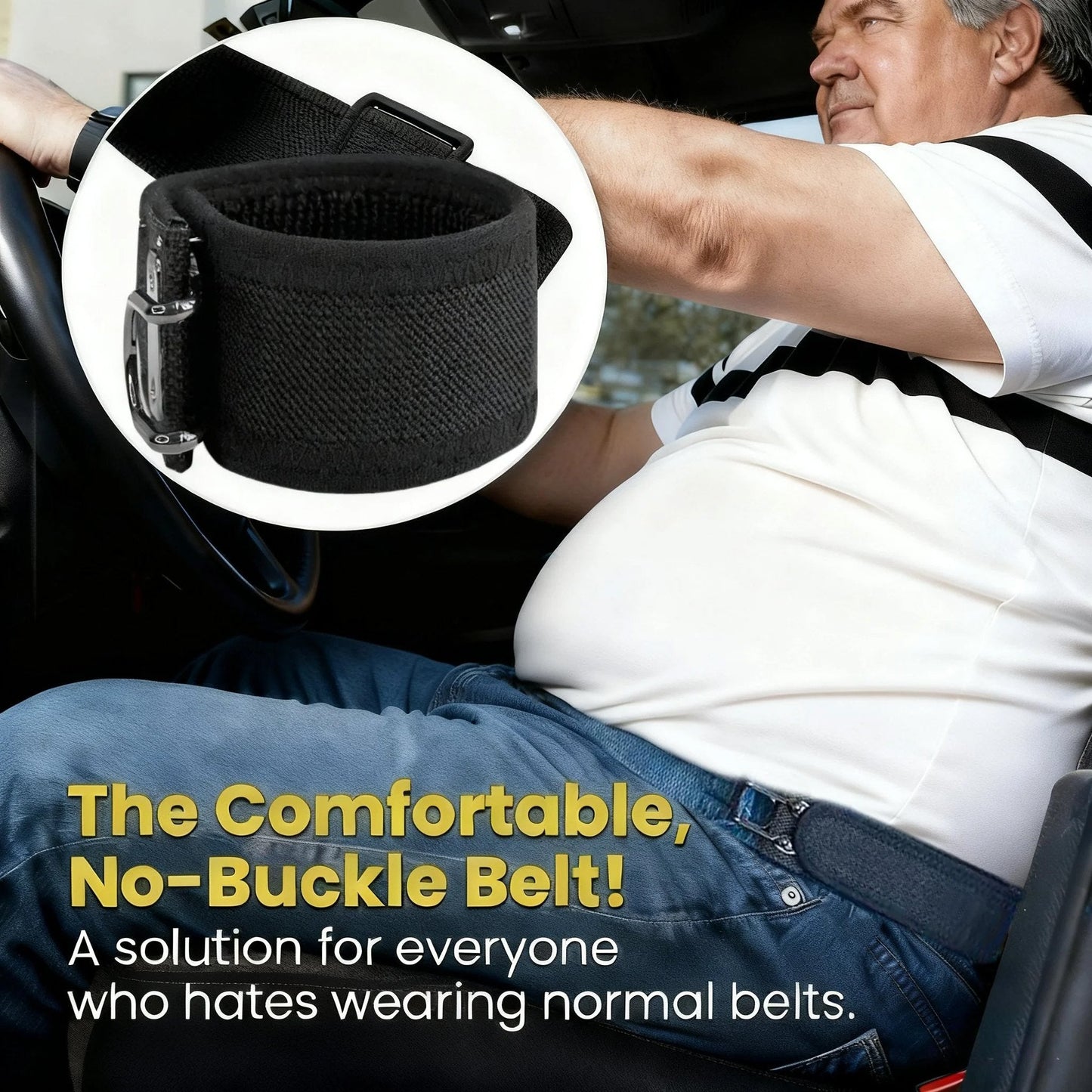 ✨Tactical Metal Hook Elastic Belt (Unisex) - Patented No - Buckle Invisible Design | Soft Adjustable Side