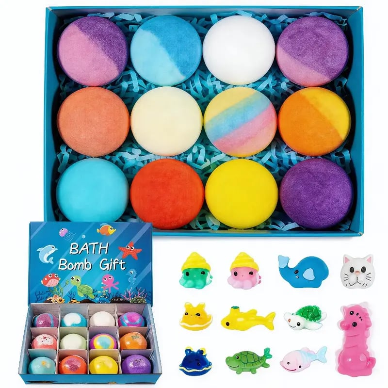 Zonister™ Bath Bombs – 12 Pack with Surprise for Kids
