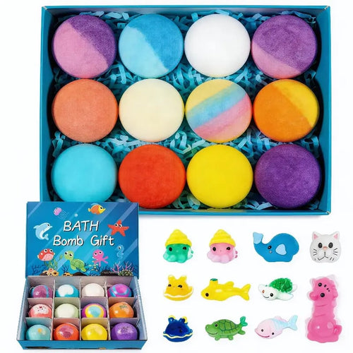 Zonister™ Bath Bombs – 12 Pack with Surprise for Kids
