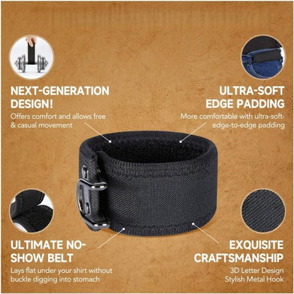 ✨Tactical Metal Hook Elastic Belt (Unisex) - Patented No - Buckle Invisible Design | Soft Adjustable Side