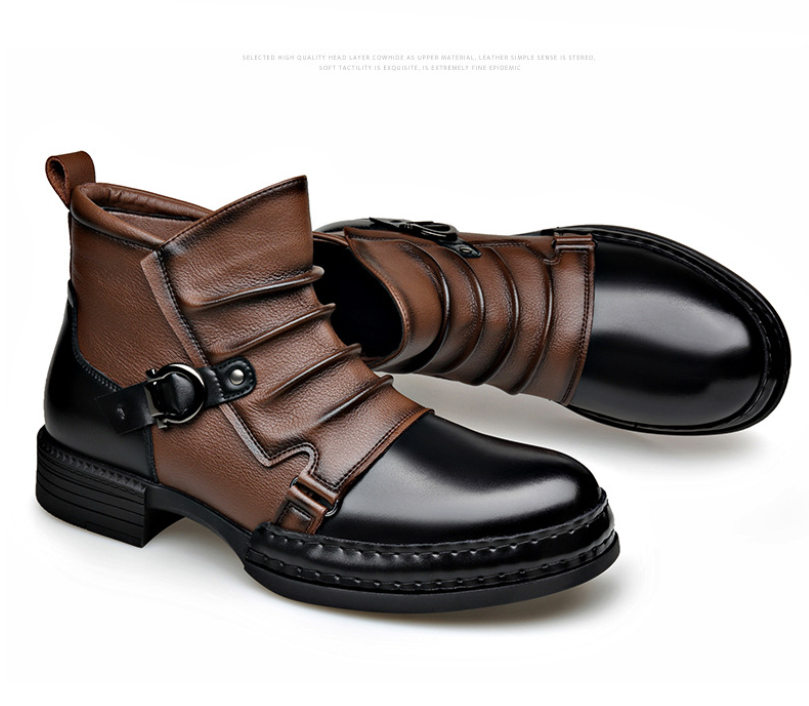 📢 ⏰Men's Genuine Leather Ankle Boots👞
